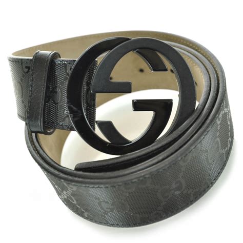 black leather belt gucci|black Gucci imprime belt.